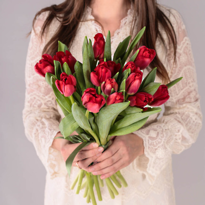 Тюльпаны красные 15 шт. 28774