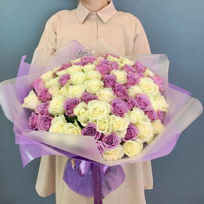 Букет 101 роза Кения в упаковке 29178-БФ