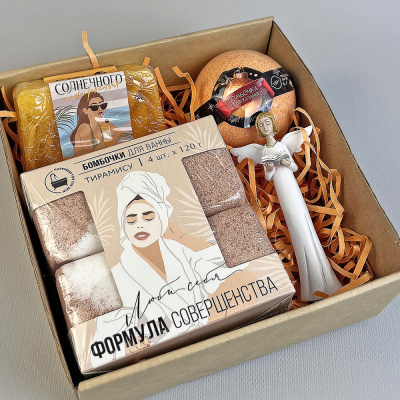 Подарочный набор "Леди совершенство" бомбочки для ванны, мыло, фигурка N 69387